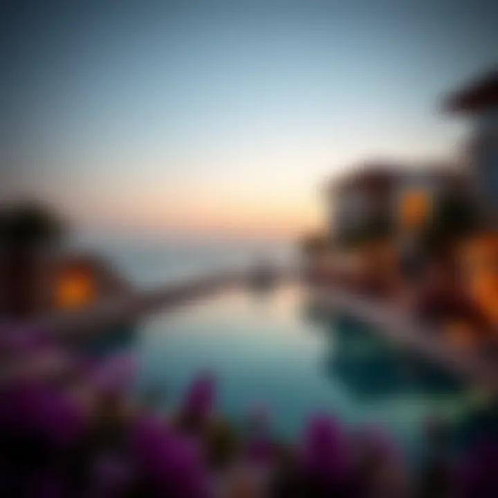 Serene beachfront view of luxury residences in Dubai
