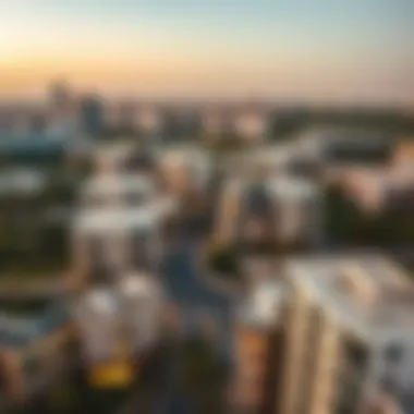 Dubai Neighborhoods Overview Aerial view of popular Dubai neighborhoods for renting