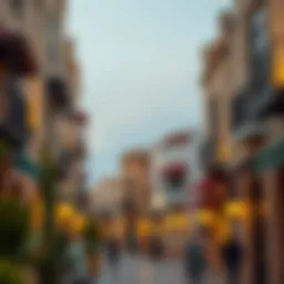 Scenic view of Dubai's Old Town showcasing traditional architecture