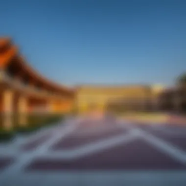 Architectural Marvels of Al Batin Park Architectural features of Al Batin Park highlighting modern design