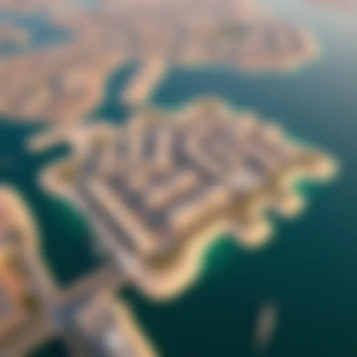 Aerial View of Al Jubail Island's Development Aerial view showcasing the development layout of Al Jubail Island