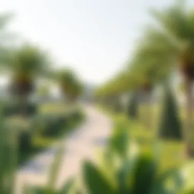 Lush Greenery and Community Spaces Community park featuring lush greenery and recreational spaces