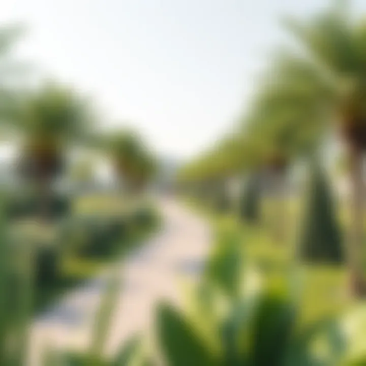 Lush Greenery and Community Spaces Community park featuring lush greenery and recreational spaces