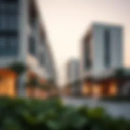 Scenic view of Al Nahda 2 highlighting its modern architecture