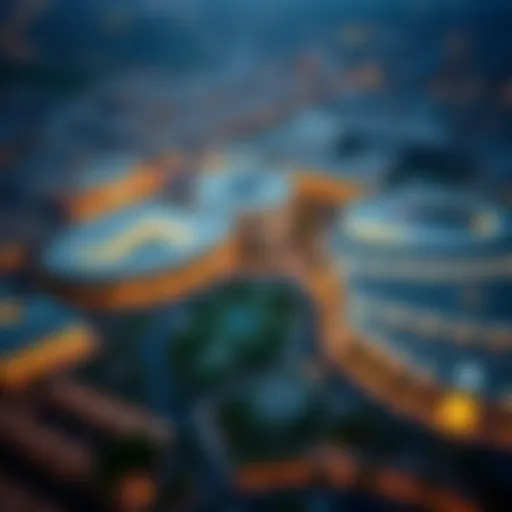 Aerial View of Al Nasr Plaza Aerial view of Al Nasr Plaza showcasing its architectural design