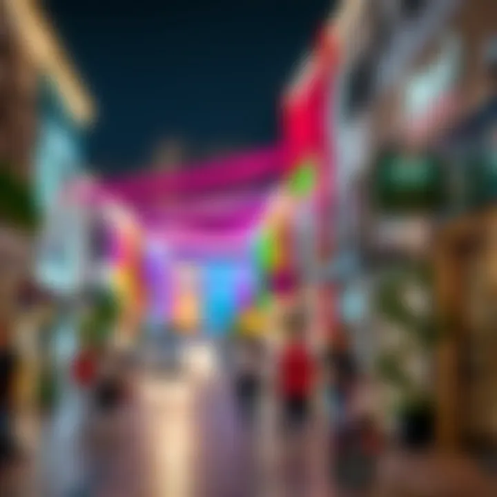 Vibrant Street Life at Al Nasr Plaza Vibrant street scene capturing the essence of Al Nasr Plaza