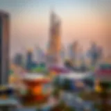 A panoramic view showcasing the modern skyline of الصفا, Dubai.