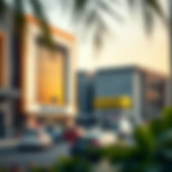 Modern commercial buildings in Al Tawar 3