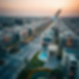 Aerial view of Muhaisnah 4 showcasing Al Wasl properties