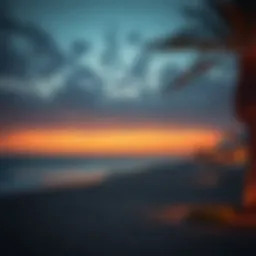 Serene view of Alraha Beach during sunset