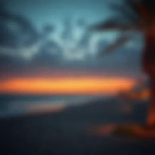 Serene view of Alraha Beach during sunset