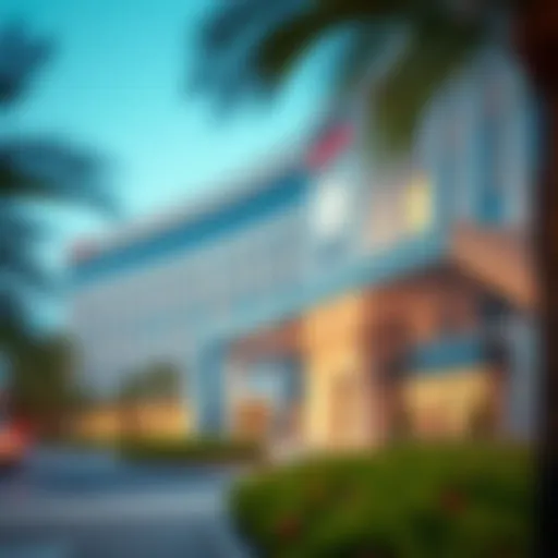 Exterior view of American Hospital Dubai showcasing its modern design