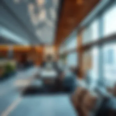 Luxurious Office Interiors Modern interior design of the office spaces within the tower showcasing luxury