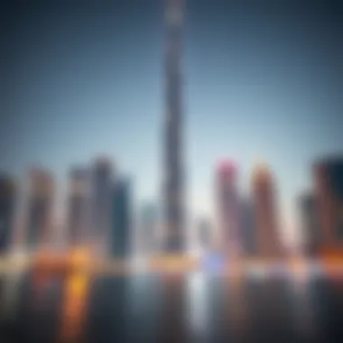 Dynamic Business Bay Skyline Highlighting ART XV Tower Business Bay skyline featuring ART XV Tower among other high-rises