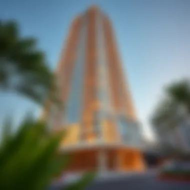 Stunning view of Aspen Tower's facade showcasing architectural elegance