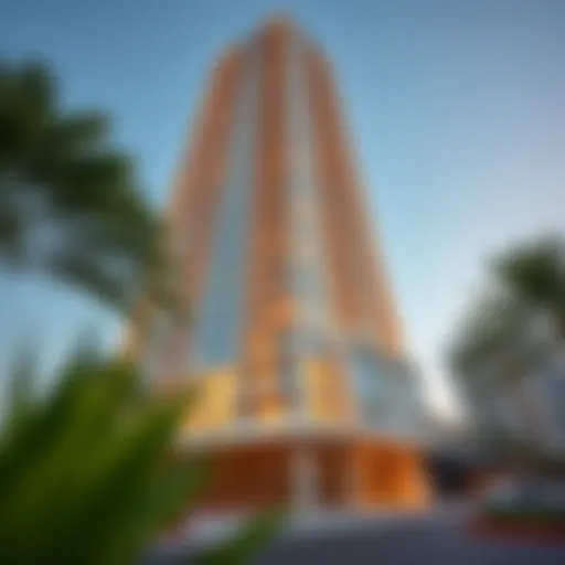 Stunning view of Aspen Tower's facade showcasing architectural elegance