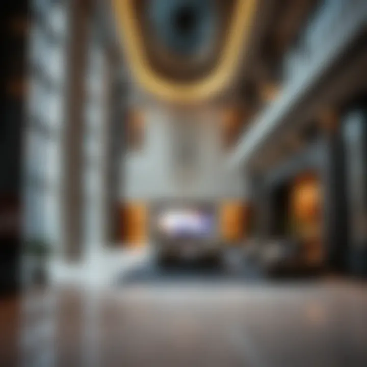 Luxurious lobby area of Aspen Tower highlighting modern design