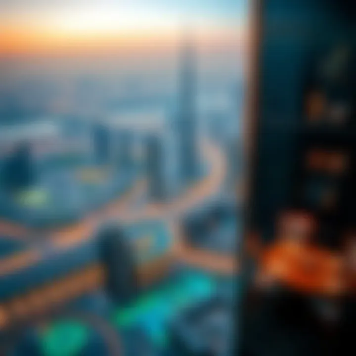 Panoramic view from Aspen Tower emphasizing Dubai's skyline