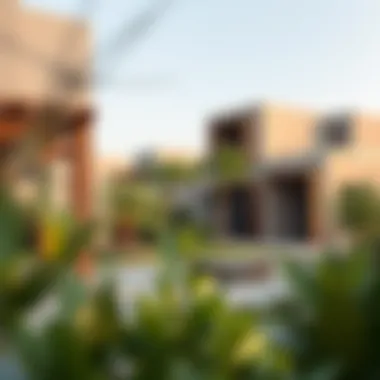 Serene Outdoor Space at Atwaar Villas Tranquil outdoor space at Atwaar Villas with lush landscaping