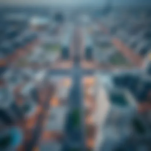 Aerial Overview of شارع بني ياس Aerial view of شارع بني ياس showcasing its urban layout