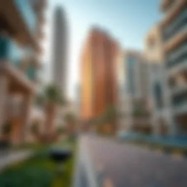 Real estate developments and modern properties on شارع بني ياس