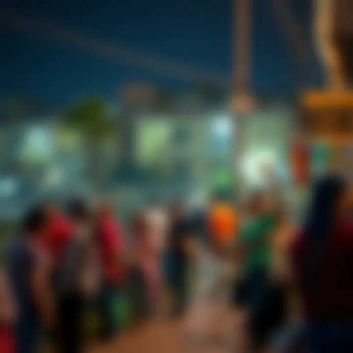 Community gathering in بيت الكرك illustrating vibrant local life