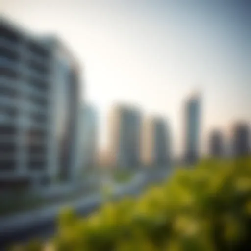 A panoramic view of Business Bay showcasing modern architecture.