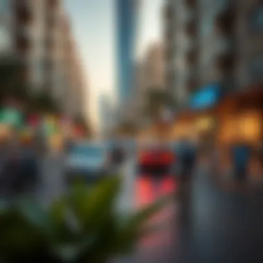 Vibrant street life near Business Bay reflecting the urban lifestyle.
