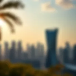 Stunning view of the Binary Tower showcasing its unique architectural design against the Dubai skyline