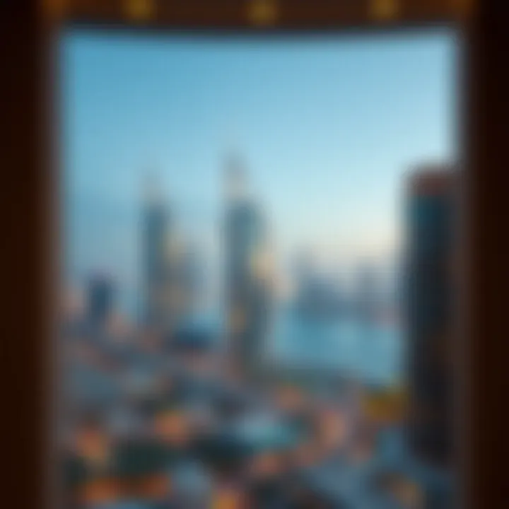Prime Location of Binghatti Azure in Dubai Scenic view of the prime location of Binghatti Azure within Dubai's urban landscape