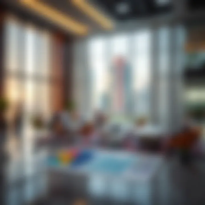 A market analysis graph depicting trends in building materials in Dubai