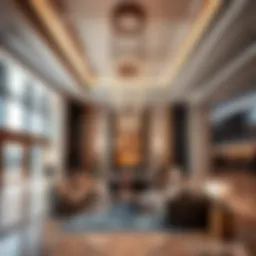 Luxurious hotel lobby in Bur Dubai