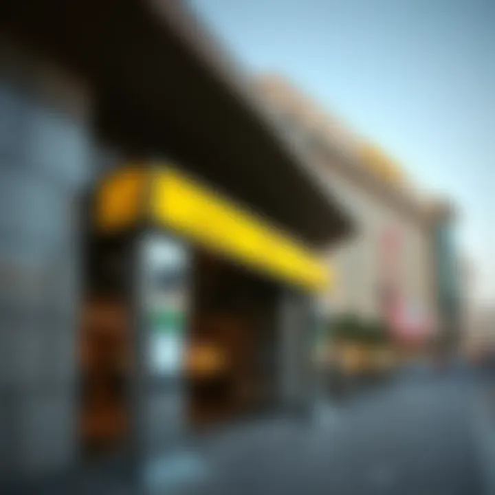 Proximity to Metro Stations in Bur Dubai Metro station entrance with a hotel in the background