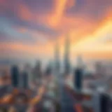 Aerial view of Dubai skyline showcasing diverse business districts.