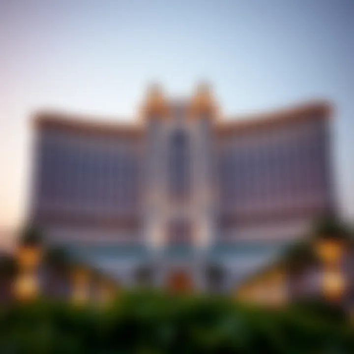 The Iconic Facade of Caesars Palace Dubai Breathtaking view of Caesars Palace Dubai