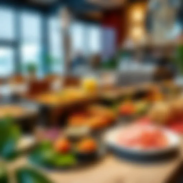 A vibrant display of unique menu offerings presented on a table