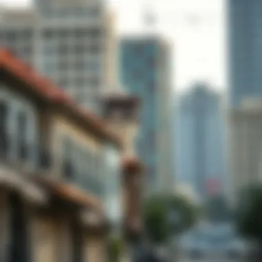Traditional Meets Modern: Deira's Architectural Landscape Traditional architecture juxtaposed with modern buildings