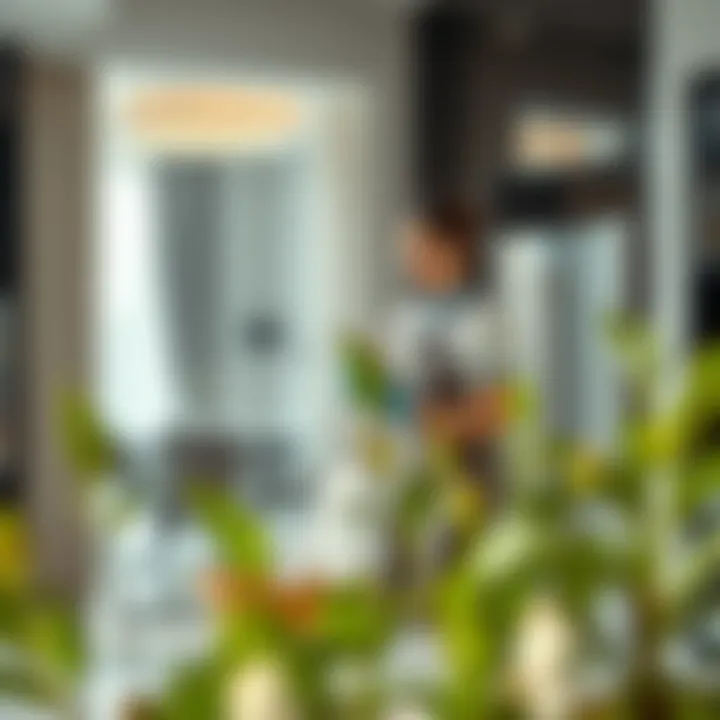 Efficient Home Management Maid service in action within a modern home