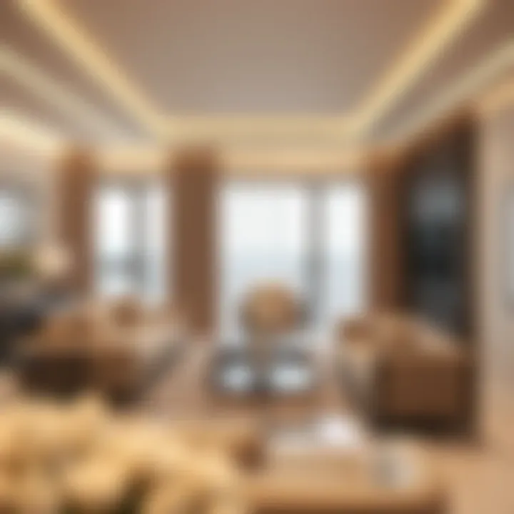 Luxurious Living Space in Dar Rooz Mowilih A luxurious living space within Dar Rooz Mowilih highlighting contemporary design and premium finishes