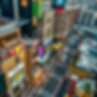 Aerial view of Deira showcasing its vibrant streets