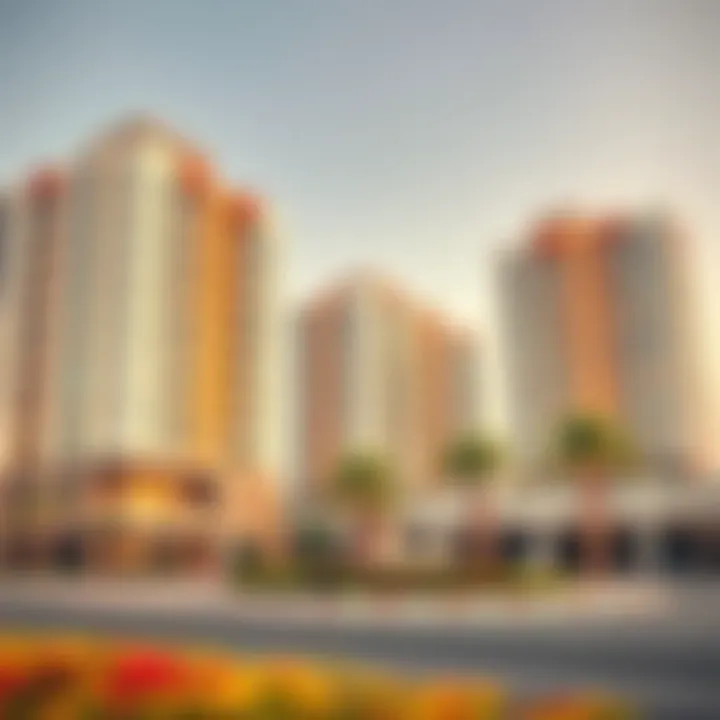 Modern residential buildings illustrating the real estate landscape in Deira