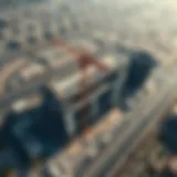 Aerial view of Deira Mall under construction