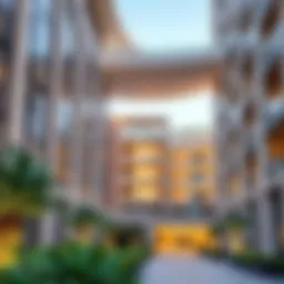 Stunning architectural view of DIFC Gate Village 2 showcasing modern design elements