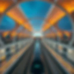 Aerial view of Dip Metro Station showcasing its architectural design