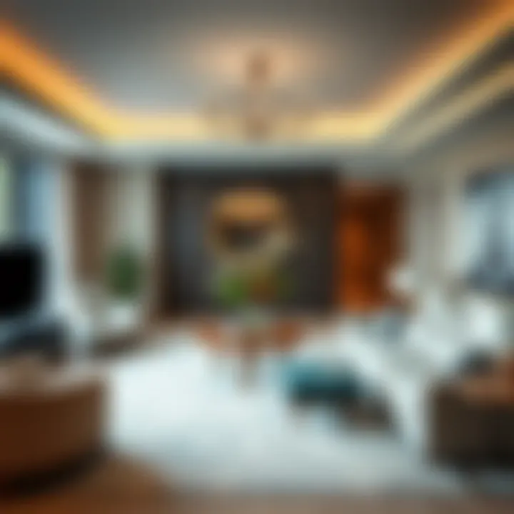 Elegant interiors of a luxury apartment in Dubai