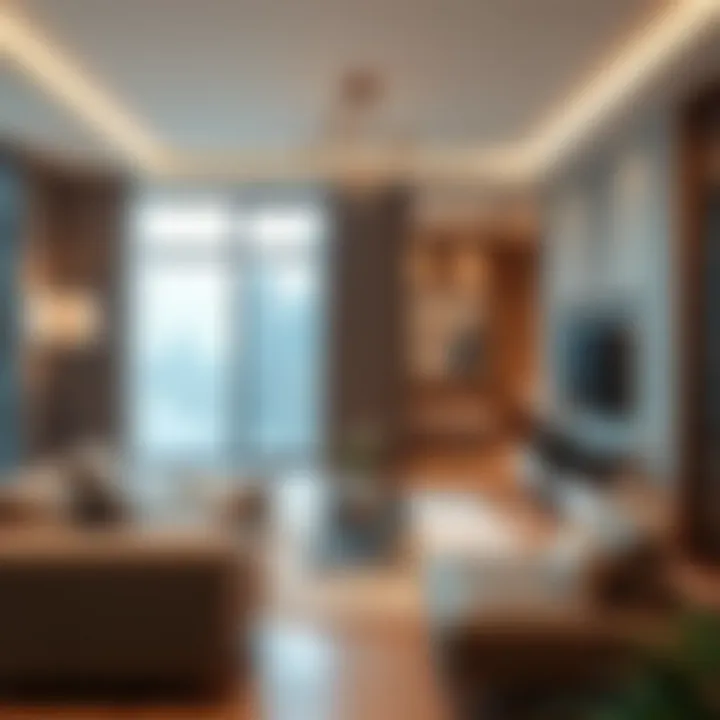 Modern Apartment Living Luxurious apartment interior emphasizing modern design and comfort