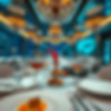 Elegant dining setup with exquisite dishes served