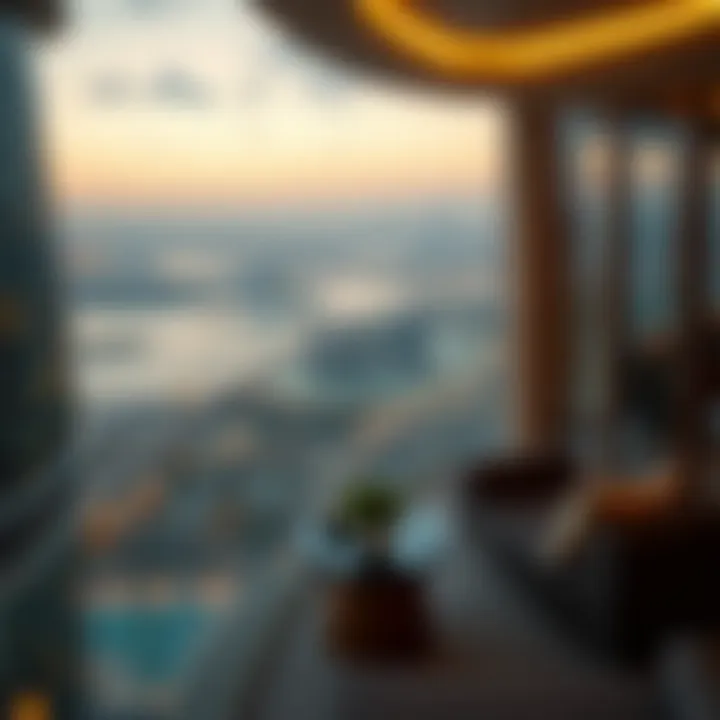 Breathtaking view from a luxury balcony in Dubai