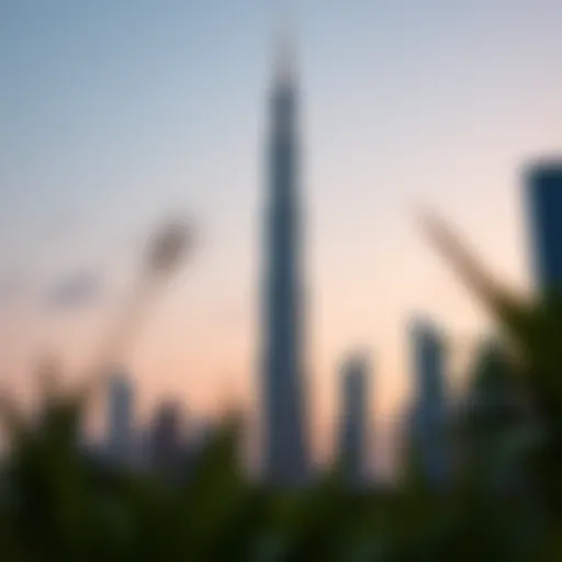 Emirates Financial Tower at Dusk Stunning view of Emirates Financial Tower at dusk