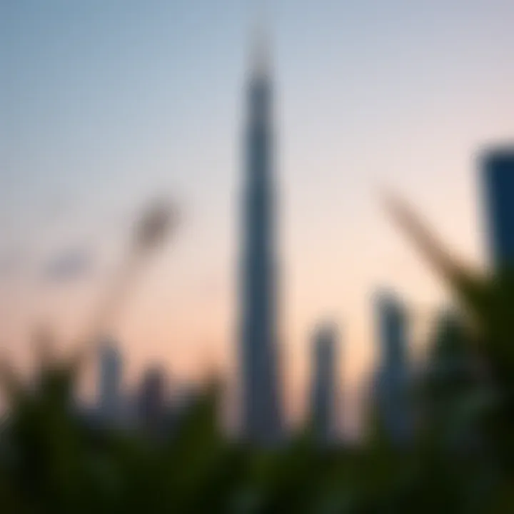 Emirates Financial Tower at Dusk Stunning view of Emirates Financial Tower at dusk